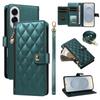For Samsung Galaxy S25 Edge Wallet Case with Straps,Rhombus Leather Stand Phone Cover