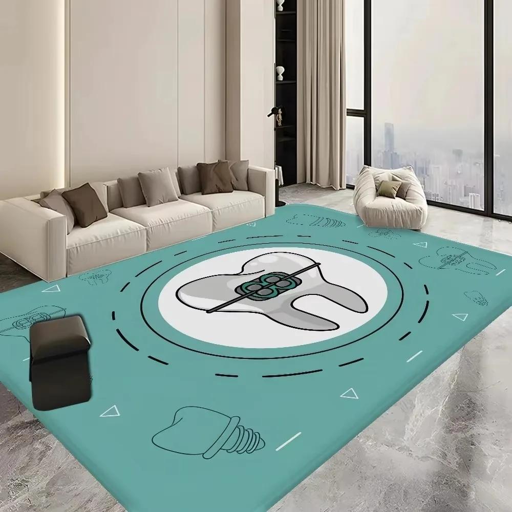 Smile Dental Kids Rug Fun Tooth Brush Design | Non-Slip Floor Mat for Bedroom Playroom Kids Dentist Office Home Decor