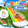 Aufblasbare Wasserrutsche Außen-Hof-Sprinkler Rutschbahn und Rutschmatte Langlebiges Sommer-Wasserspielzeug für Kinder und Familienspaß