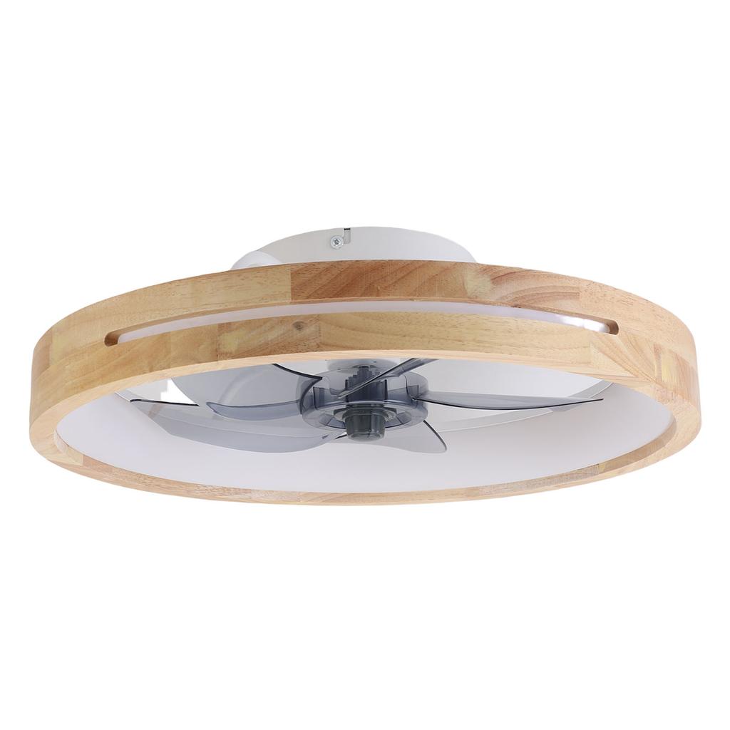 LED Ceiling Fan with Light Remote Timer 6 Speeds Stepless Dimming Flush Mount Fan Light for Living Room Bedroom