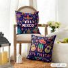 Viva Mexico Purple Cushion Cover Natural Linen Organic Fabric Double-Sided Printing Sofa Home Decor Gift Pillow Cover