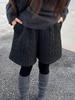 Korean Cable Knit Slimming Bootcut Wide-Leg Winter Pants