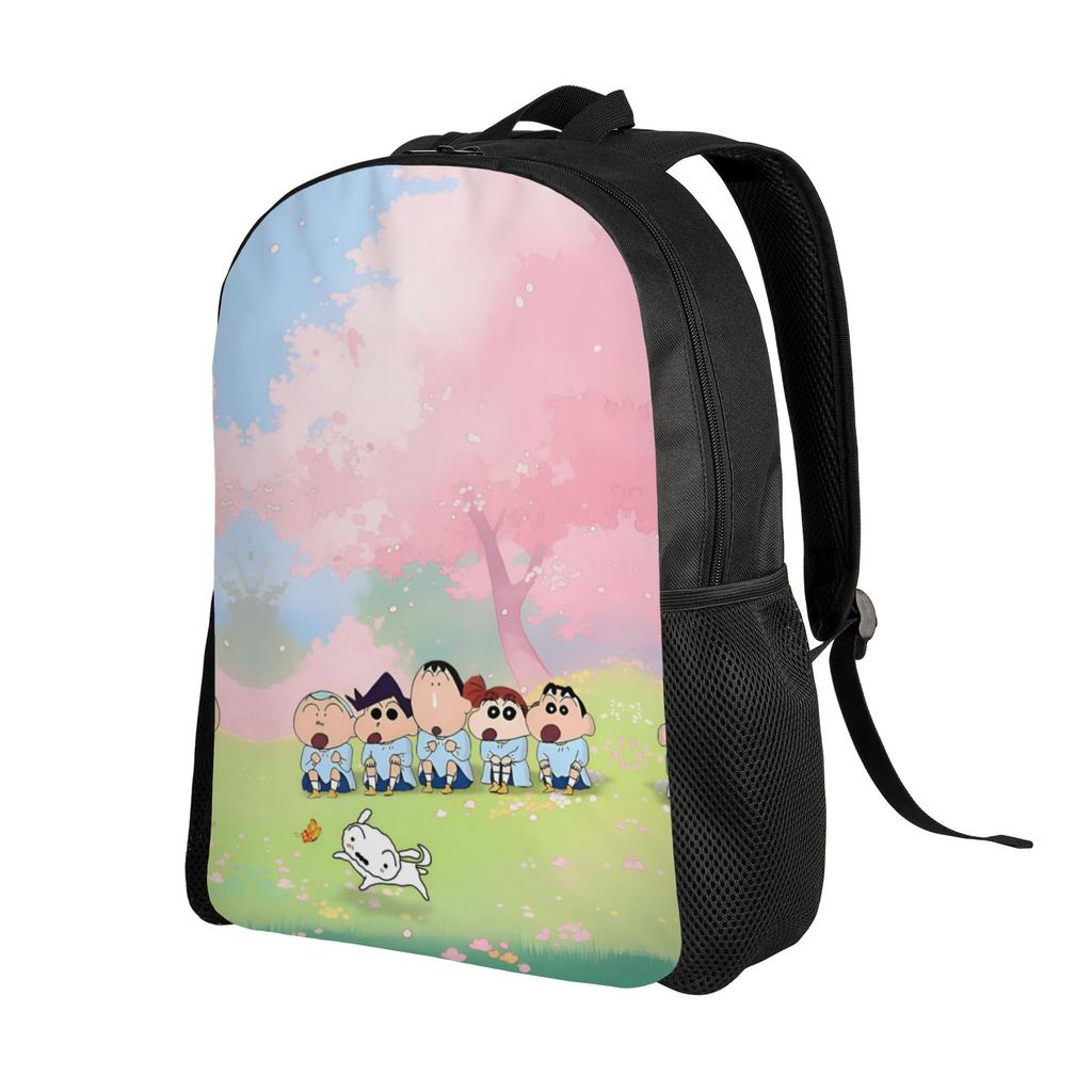 3D Print Crayons Shins Chans Backpack for Girls Boys Cartoon School College Travel Bags Men Women Bookbag Fits 15 Inch Laptop