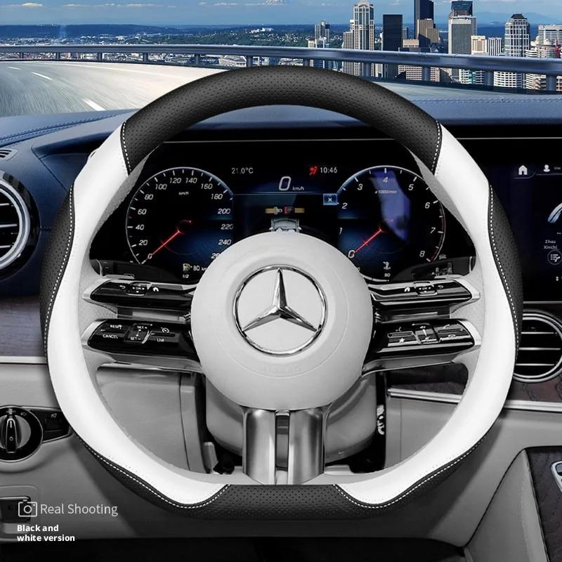 Leather Car Steering Wheel Cover for