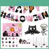 Other Brand Pink Halloween Party Decorative Skull Balloon Pumpkin Banner Cake Insert Set
