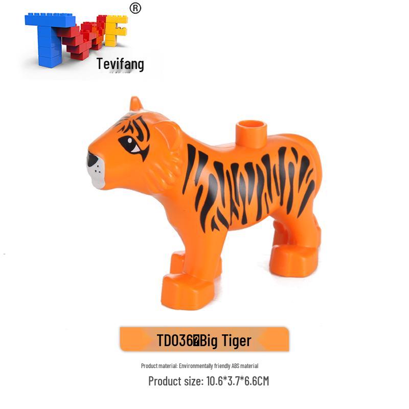 Large Particle Building Blocks: Compatible Prairie Ocean Animal Farm Educational Toys for Kids