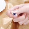 Sapphire Zircon Inlaid Princess Crown Engagement Ring