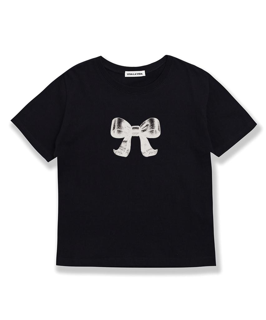 Bibalabida Ribbon Crop Short Sleeve T-Shirt