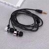 Wired In-Ear Earphones Stereo Bass Sound Noise Cancelling Headphones with Mic for Sports Gaming Commute