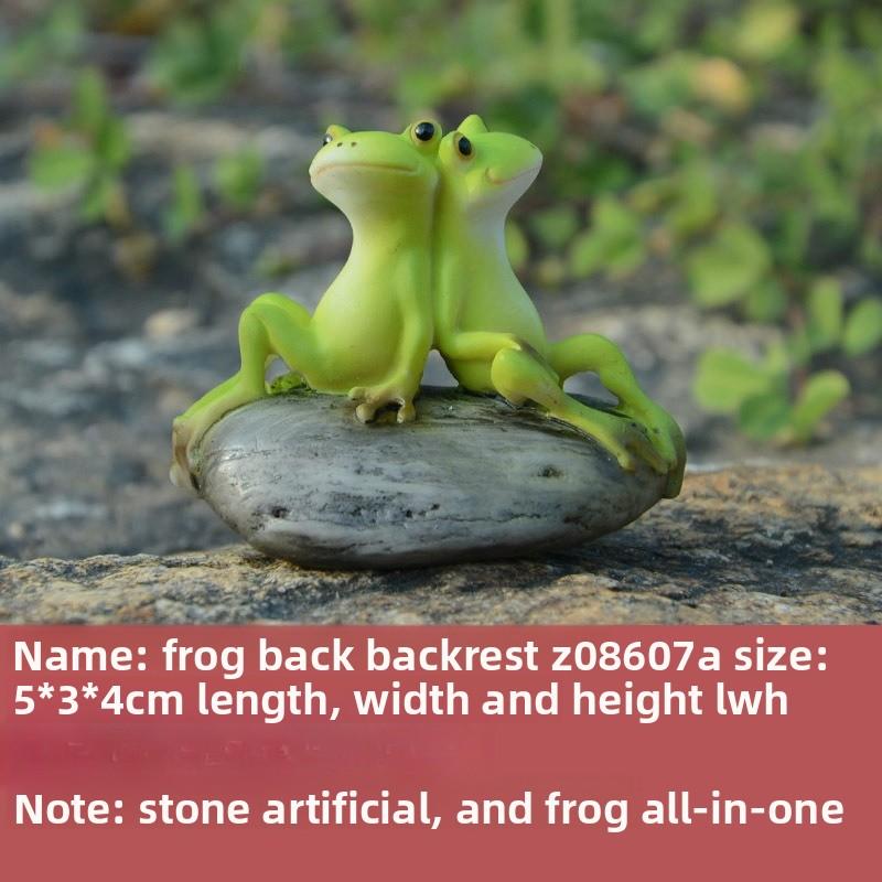 Crafts Statues  Small Frogs  Small Figurines  Multi-headed Miniature Landscape  Fairy Garden Decoration  Interior Decoration
