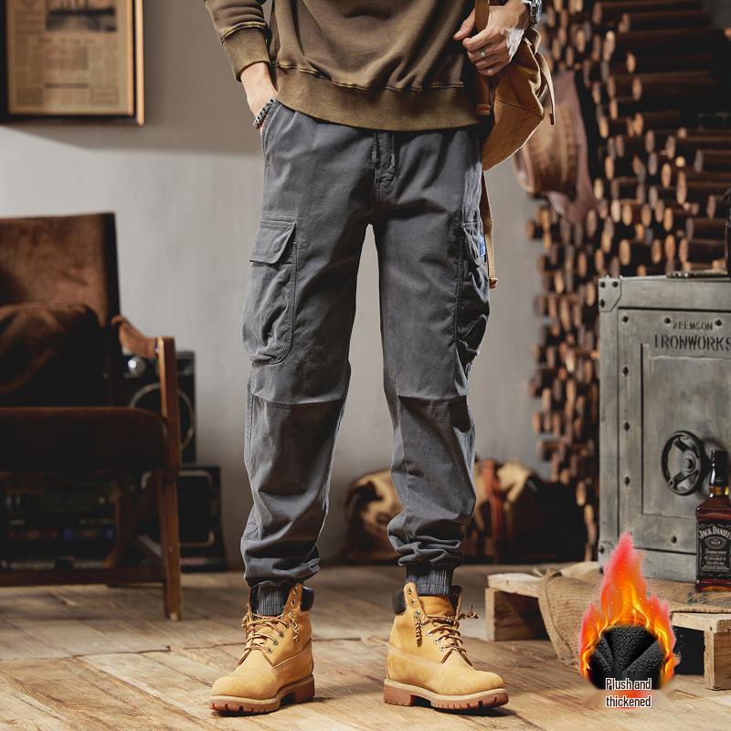 

Men s Retro Japanese Cargo Joggers – Functional, Multi-Pocket, Loose Fit 33 чёрный