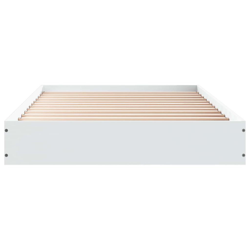 Floor Bed Frame White 80 x 200 cm Engineered Wood