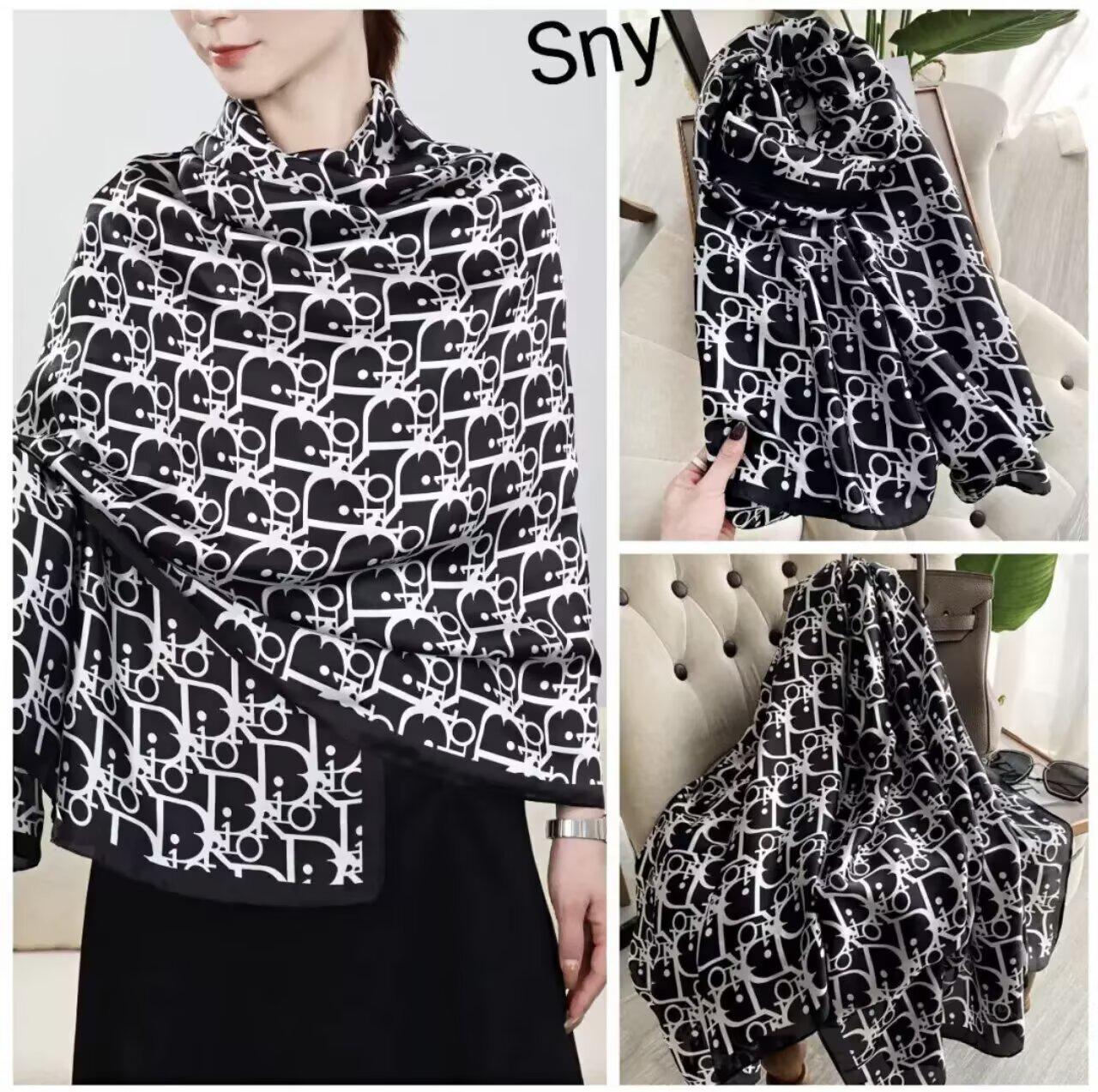 

2024 Stylish Korean Brocade Silk Scarf for Women - Versatile Spring/Autumn Shawl 180