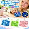 Kreslená klíčenka s klávesnicí 37 kláves Mini klávesnice Clicker Klíčenka Ozdoby na tašku