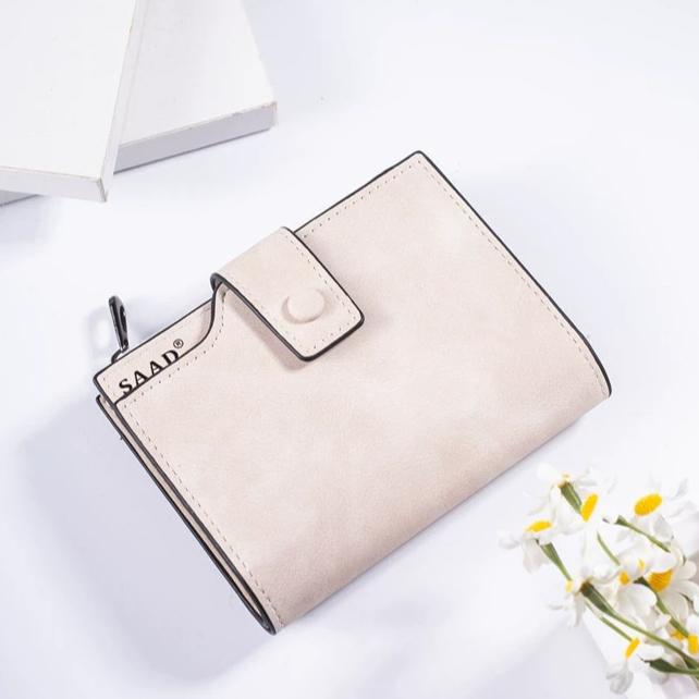 High Quality Women Wallet Revival Short Nubuck Leather Wallets for Female Three Fold Fashion Zipper Hasp Coin Purse Holders