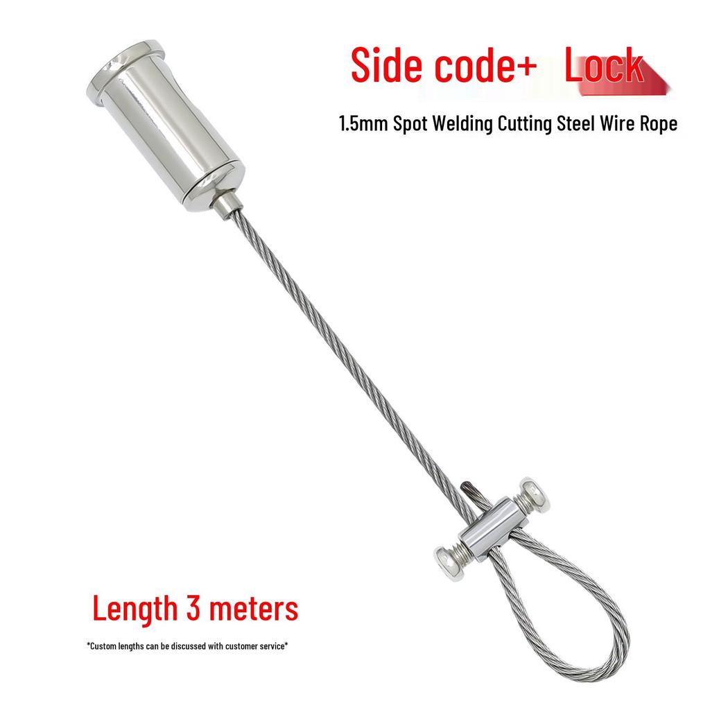 Acrylic Sign Suspension Kit with Adjustable Steel Wire and Self-Locking Buckle