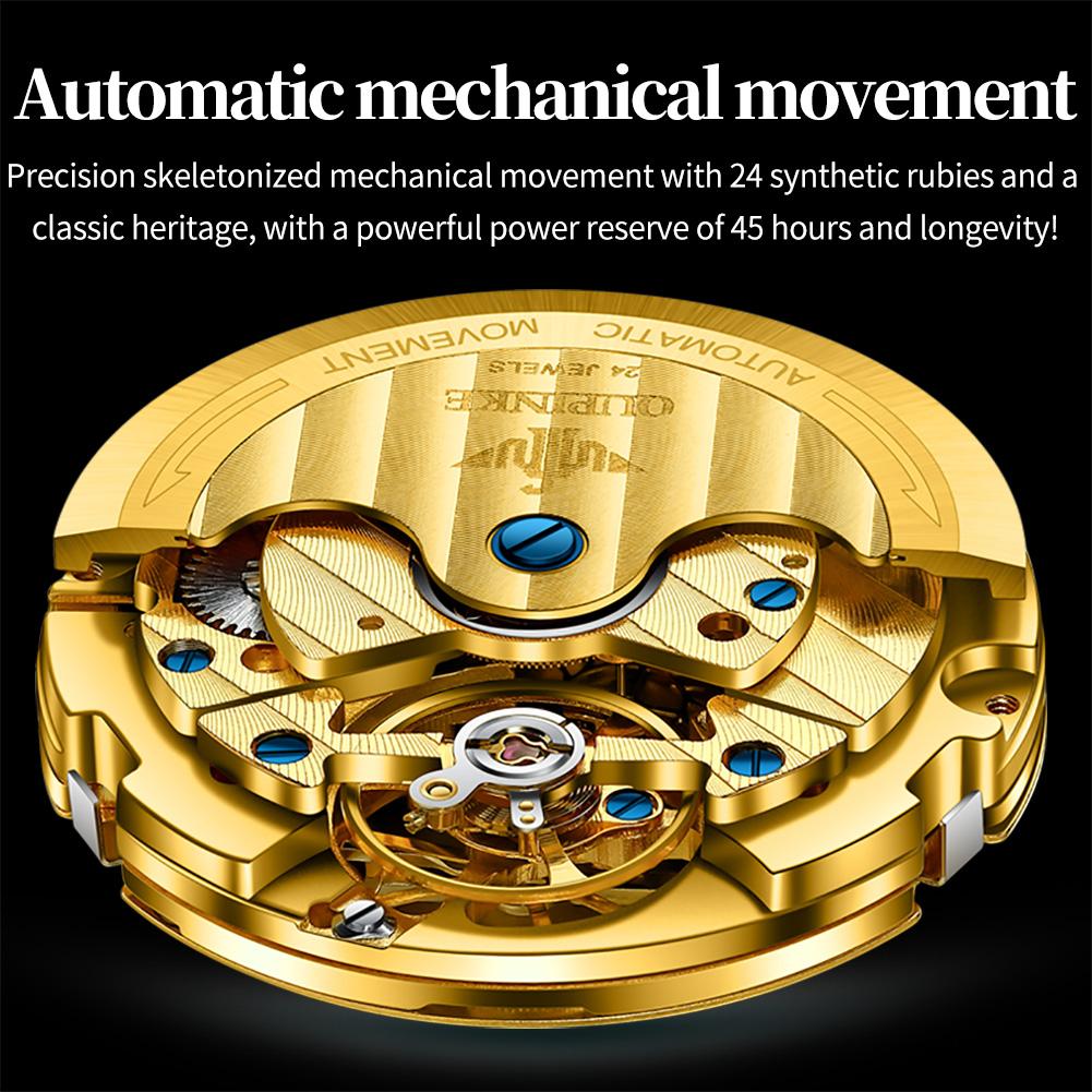 OUPINKE Nové pánské mechanické hodinky multifunkční mechanické hodinky špičkové hodinky