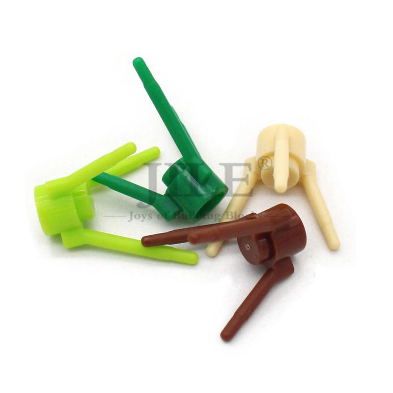 200pcs MOC 3741 Plant Flower Stem with Stud and 3 Stems Building Blocks DIY Bricks Compatible Branch Tree Forest Accessory Toys