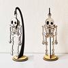 Yousheng Halloween Swingy Skeleton Ornament Creepy Tree Swing Ghost Wooden Table Sign with Base Home Office Desktop Party Decoration
