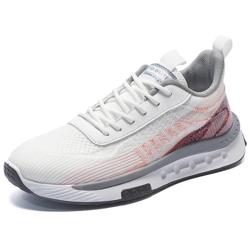 2025 autumn new breathable fly-woven casual shoes fashion trend versatile men's shoes Korean version mesh sports shoes