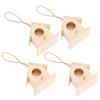 4PCS Wood Bird Nests Hanging Birdhouse Breeding Box Bird Cage for Garden DIY Decor