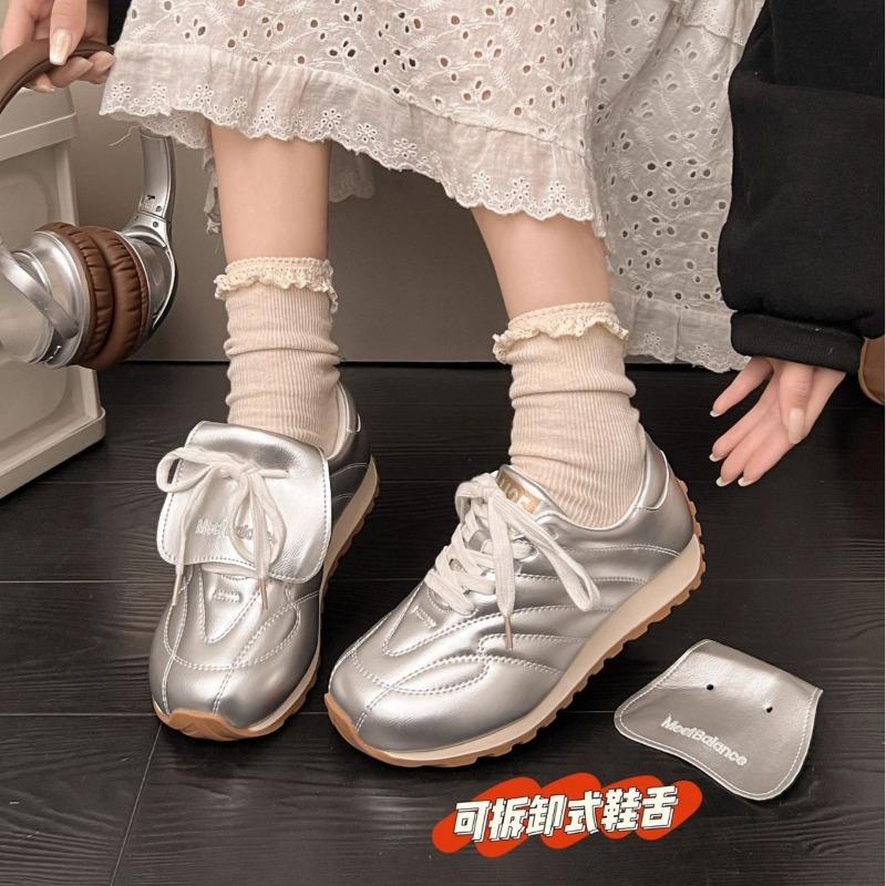Little white shoes women's spring versatile flip lace-up retro casual shoes