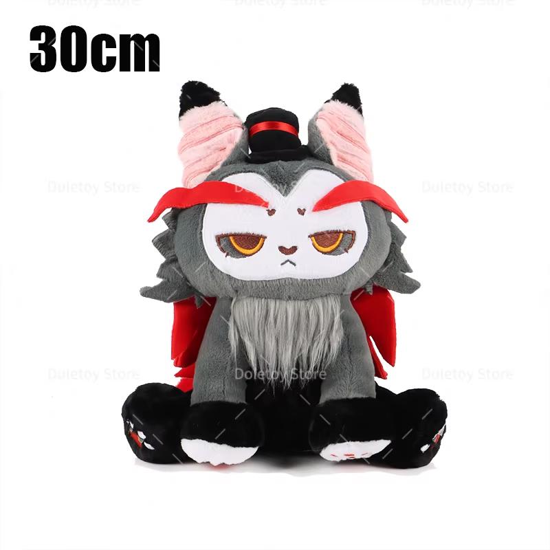 9 Stile Husk Plüsch Alastor Husk Miau Engel Plüschtier Miau Katze Plüsch Weiches Kuscheltier Cartoon Anime Spielzeug Geschenk gray