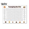 Festive Party Decor Poster-Size Word Search Thanksgiving Christmas Find Poster Giant Interactive Activity 36"X22" Wall Game for Family Holiday