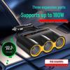 180W Autoladegerät mit dreifachem Zigarettenanzünder-Adapter und Multi-USB-Anschlüssen für Schnellladung