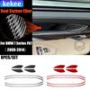 Carbon Fiber Car Accessories Door Handle Strip Interior Trim Cover Soft Sticker For BMW 7 Series F01 730li 740li 750li 2009-2014