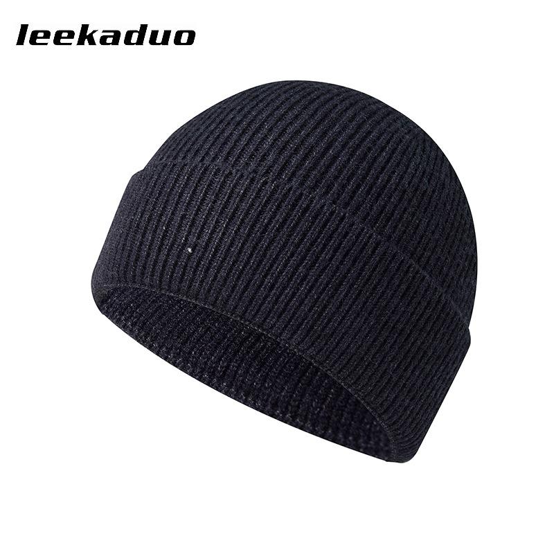Hat Women's Winter Knitted Hat Men's Outdoor Cold Hat Warm Knitted Hat Solid Color Ear Protection Hat