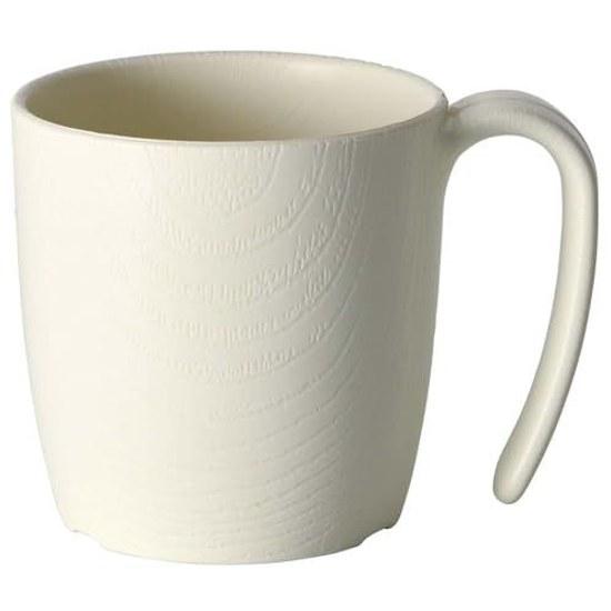 Skater easy-to-hold cup 290ml handle wood grain cream plastic made biomass materials microwave dishwasher safe NMGS1HB-A