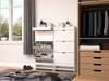 3 Drawer Blister Shoe Rack Cabinet, Wooden Shoe Cabinet with Pull-Out Shelf on Top, 2 Levels, White