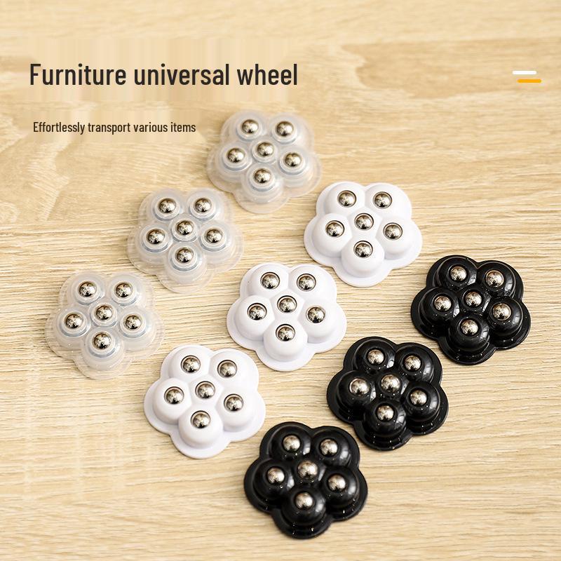 Six-Ball Wear-Resistant Universal Wheel Casters: Sturdy, Smooth, Adhesive, and Silent.
