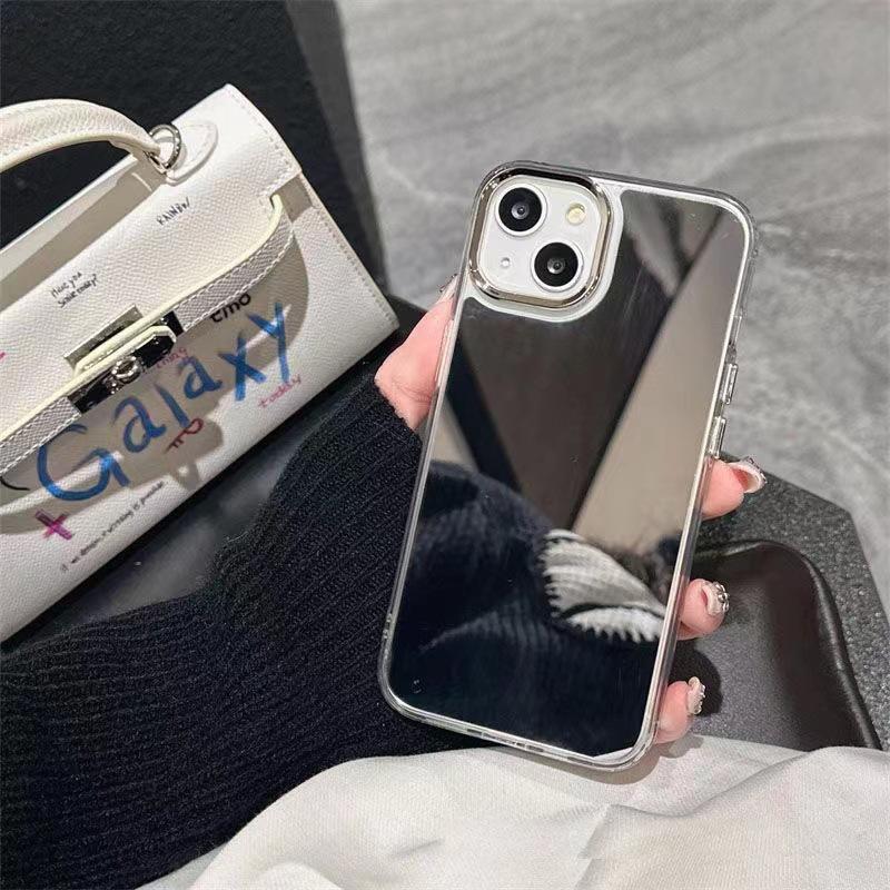 Mirror Effect Reflective Phone Case for iPhone, Clear Shockproof Protective Cover