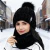 1PC Lined Cold-Resistant Fleece Plush Winter Soft Ear Warmer Windproof Women's Durable Beanie Warm-Retentive