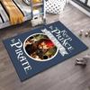 Keep The Prince I'll Take The Pirate Carpet - Blue Background Pirate Theme Design Suitable for use as an anti-slip1 for1room and bedroom sofas