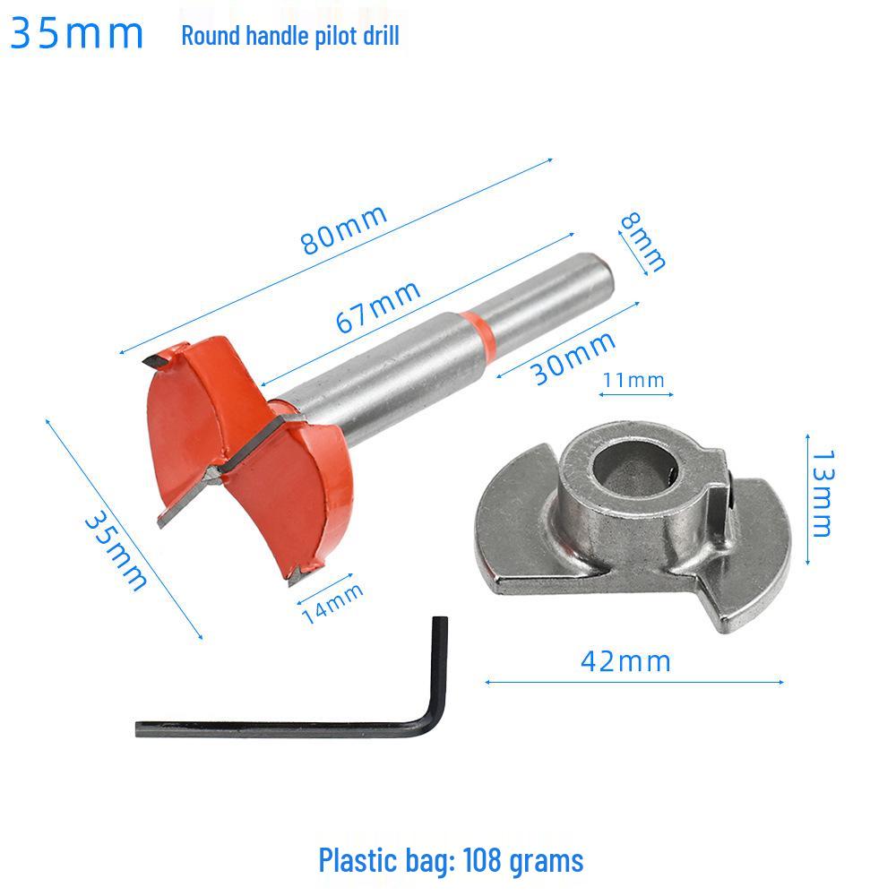 Woodworking Flat Wing Drill Set - Hole Opener for Wood, Hinge, and Door Drilling