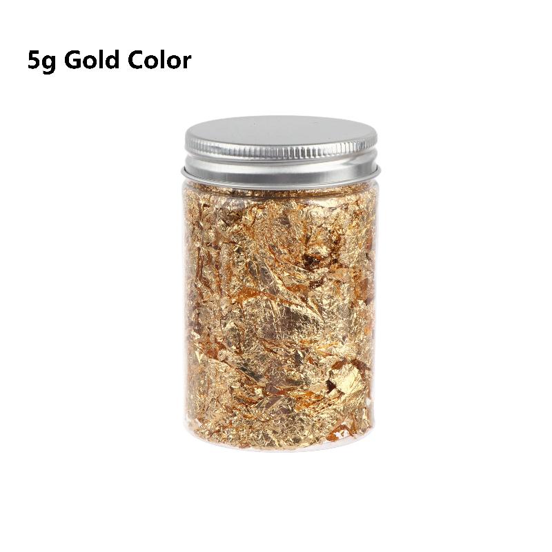 Crafting Gold Foil Flakes 2/5/10g for Nail Art Metallic Additions for Artistic Projects