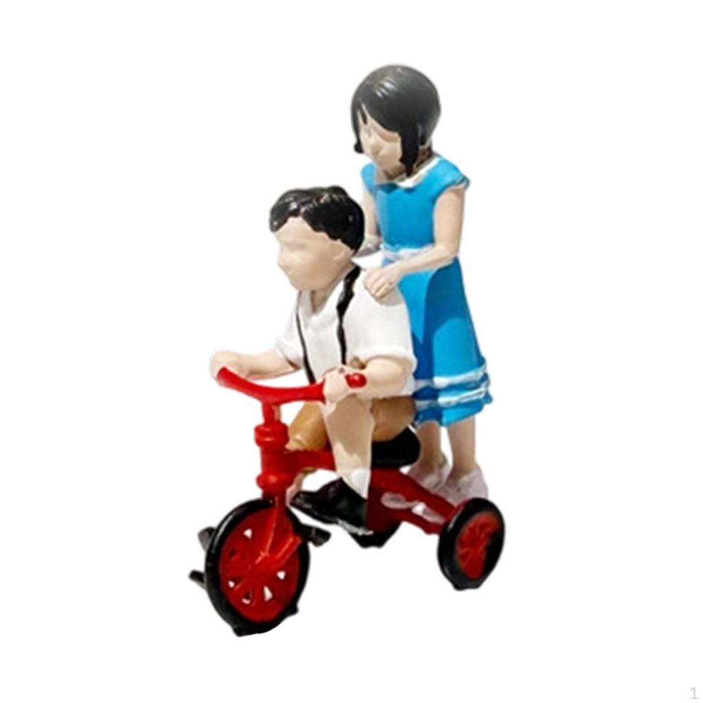 1/64 People Figure Mini Architectural Figurine Resin Role Play Tiny Model for Train Station