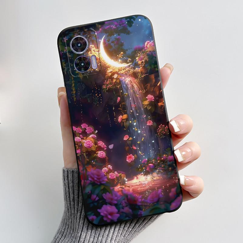 For Motorola Edge 30 Neo Case Cute Love Rabbit Slim TPU Soft Black Cover For Moto Edge 30 Lite Fundas Edge30 Fusion Ultra Bumper
