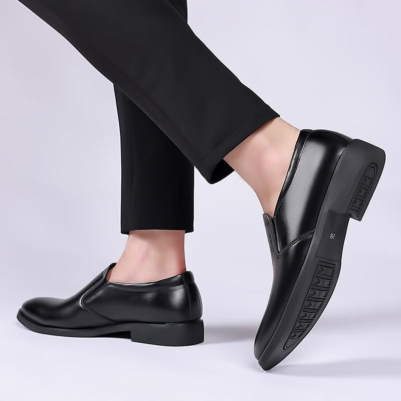 Fashion Men Formal Shoes Black Leather Casual Shoes High Quality Men's Business Shoes Slip on Loafers Comfoftable Driving Shoes