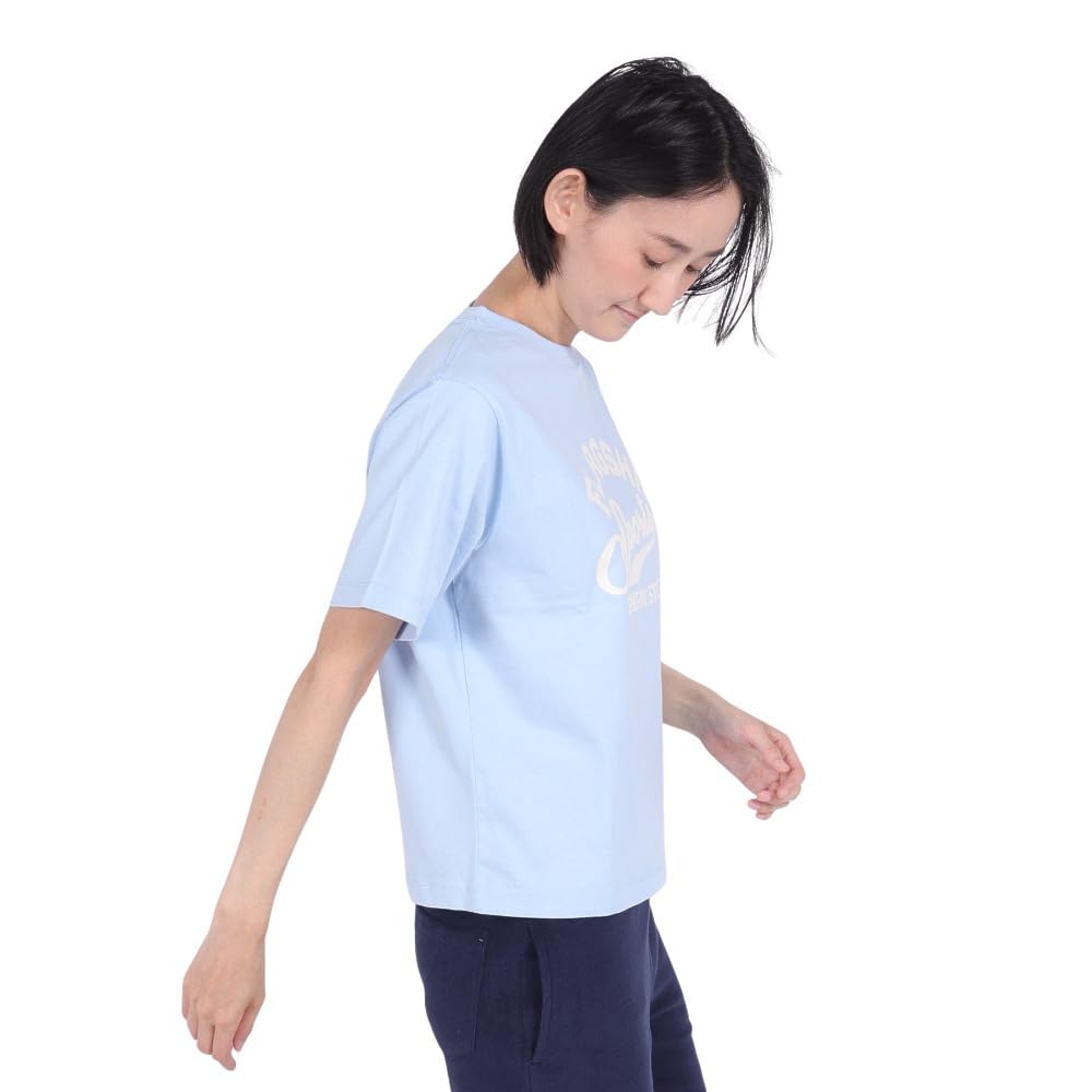 Champion Casual Short Sleeve Light Crew Graphic Women's T-Shirt, Blue, 100% Cotton, Neck, Print, CW-Z319