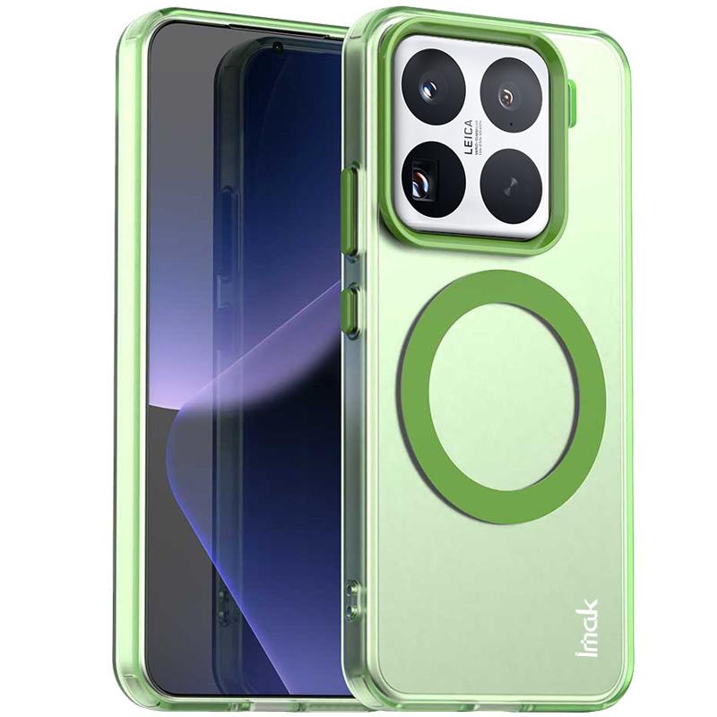 

IMAK For Xiaomi 15 Pro Case Compatible with MagSafe Candy Color Anti Drop TPU+PET Back Cover Green