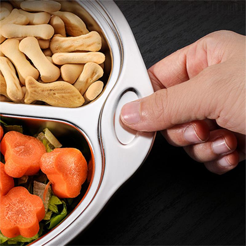 304 Stainless Steel Dinner Plate Food Grade Divided Serving Tray Kitchen Dishes Lunch Container For School Canteen Tableware