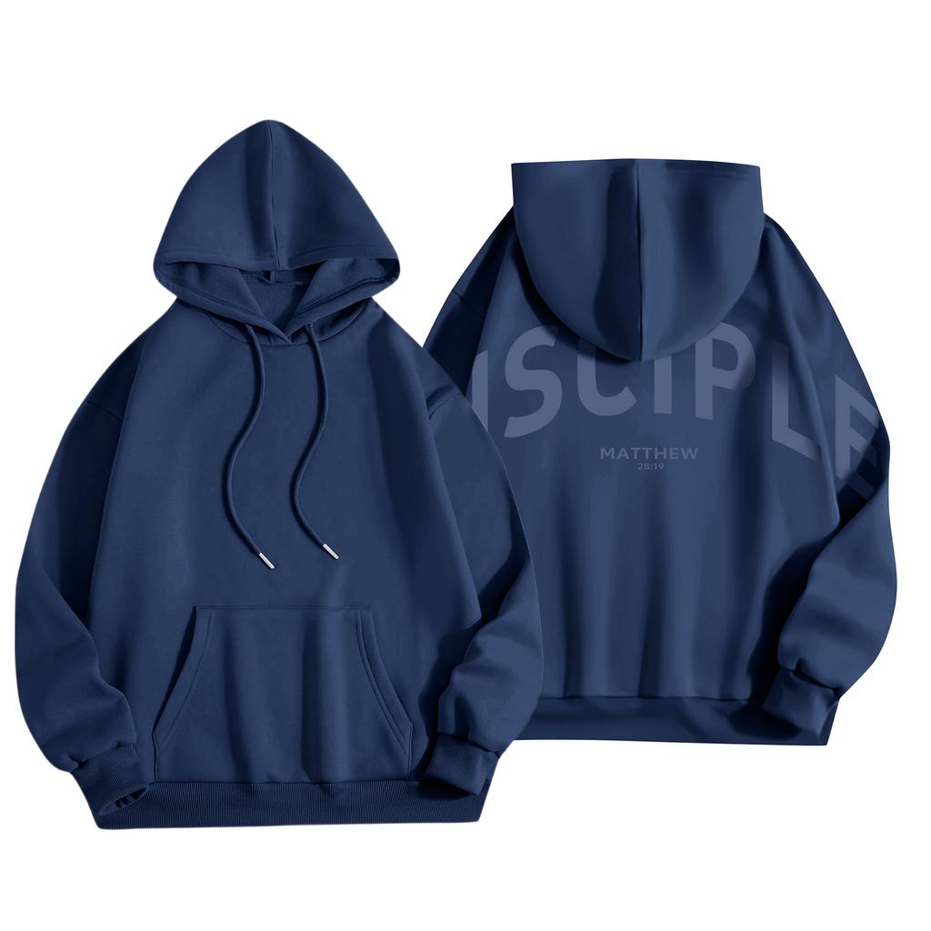 Halloween Blood-stained Print Men's Loose Hooded Sweatshirt