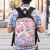 Zaino da Viaggio K-Kirbys Donna Uomo Scuola Portatile Borsa per Libri Cartone Animato Studente Universitario Daypack Borse