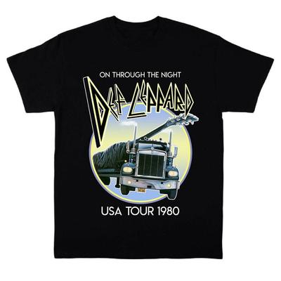 Def Leppard USA Tour Dárek pro fanoušky Černé Unisex Všechny velikosti Tričko A080