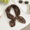 Silk Scarf New Fashion Neck Protection Small Shawl Retro Literary Scarf Double-sided Floral Headscarf Headband Cotton and Linen Square Scarf