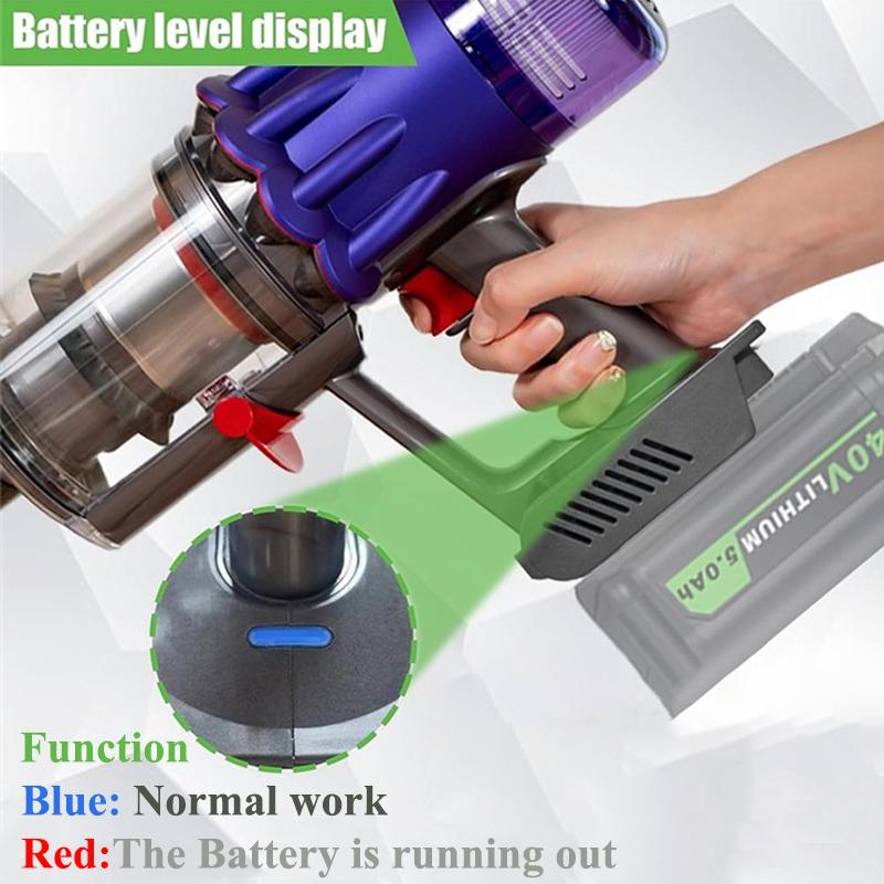 RYO40V7V8 Battery Adapter Converter for Ryobi 40V Li-ion Batteries Converting To for Dyson V7 V8 Cordless Stick Vacuum Cleaner